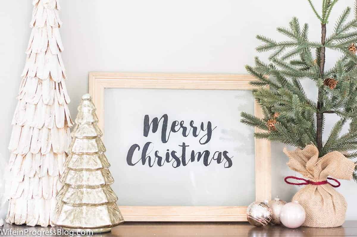 Easy DIY Christmas Sign