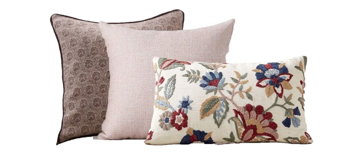 how to mix and match throw pillows