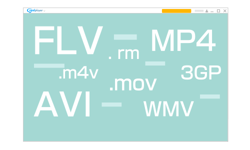 AV1・FLV・AVI・WMV・MP4・3GP・RM など、RealPlayerが対応している動画や音声ファイル形式