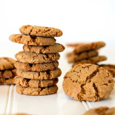 stacks of gingersnap cookies