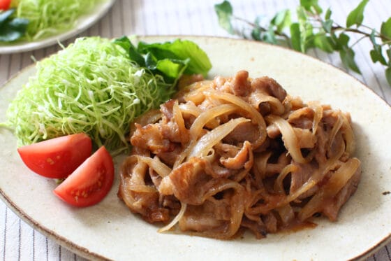 豚こまの生姜焼きレシピ。ご飯と合う！