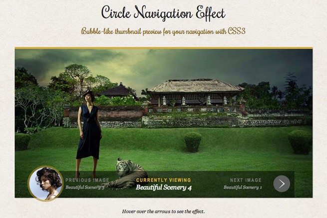 Circle Navigation Effect with CSS3