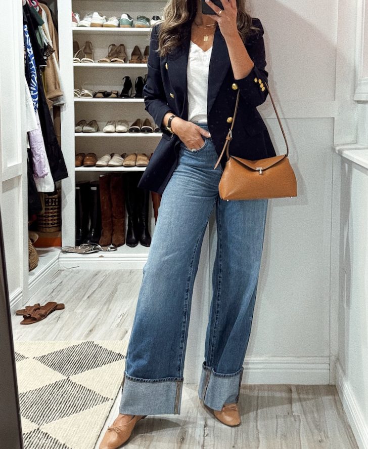 Cuffed Wide Leg Jeans Six Ways