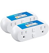 Meross WiFi Dual Smart Plug 15A Smart Outlet Supports Apple HomeKit, Siri, Alexa, Echo and SmartT...