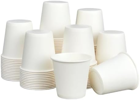 RACETOP [100 Pack] 3 oz Paper Cups for Bathroom, Disposable Mouthwash Cups, Small Paper Cups, for Parties, Picnics, Travel