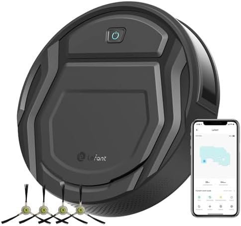 Lefant Robot Vacuum Cleaner with 2200Pa Powerful Suction,120 Mins,WiFi/Alexa/APP/Bluetooth,Schedule Cleaning,Slim Self-Charging Robotic Vacuum Cleaner for Home,Pet Hair,Hard Floors