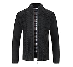 Sliktaa Herren Strickjacke Festival Cardigan Warm Trachtenjacke Mode Schlichter Pullover Langarm Sweatjacke Reißverschluss