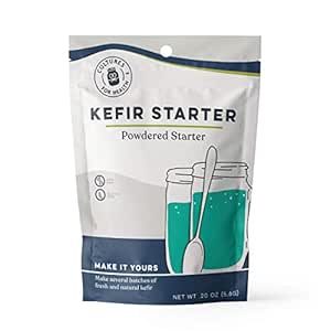 Cultures for Health Kefir Starter Culture | 4 Packets Freeze Dried Starter Powder | Make Kefir with Milk, Water, or Juice | Re-Culture Kefir Probiotic Drinks 2-7x Each | Cultures in Less Than a Day