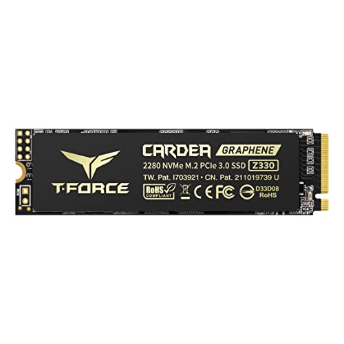 TEAMGROUP T-Force CARDEA Zero Z330 1TB con lámina de cobre de grafeno 3D NAND TLC NVMe PCIe Gen3 x4 M.2 2280 SSD interna para juegos (lectura/escritura 2.100/1.700 MB/s) para portátil y escritorio TM8FP8001T0C311