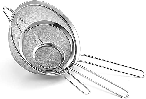 Cuisinart CTG-00-3MS Set of 3 Fine Mesh Stainless Steel Strainers