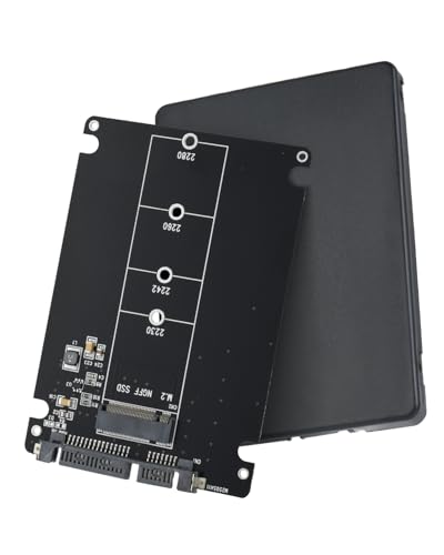 ELUTENG M.2 SATA(NGFF) to SATA 3.0 変換 6Gbps 変換アダプター 外付きケース 2.5インチSATA 2230 / 2242 / 2260 / 2280 mm プラスチック殻 高排熱性 M.2 SSD 外付きケース M.2 SATA to SATA 3.0 Converter (M.2 NVMEに非対応)