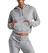 Hanes Women's Originals French Terry Cropped Hoodie, Pullover Hooded Sweatshirt