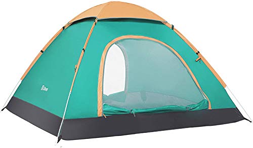 Ubon 2 Person Durable Instant Tent Optimized Ventilation Pop Up Tent Portable Outdoor Tent for Backpacking Camping - Forest Green