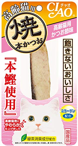 （まとめ買い）いなばペットフード CIAO 焼本かつお 高齢猫用 かつお節味 1本 HK-21 【×24】