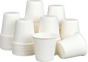 RACETOP [100 Pack] 3 oz Paper Cups for Bathroom, Disposable Mouthwash Cups, Small Paper Cups, for Parties, Picnics, Travel