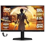 AOC ゲーミングモニター 24G42E/11, 23.8インチ, フルHD/1920×1080@180Hz, 応答速度0.5ms(MPRT), Fast IPS, HDMI2.0 x 1/ DP1.4x1,ブルーライト低減, フリッカーフリー, Adaptive Sync, HDR10対応, 3年保証 image