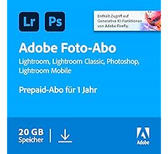 Adobe Creative Cloud 20GB:Photoshop&Lightroom|1 Jahr|PC/Mac Digital Download