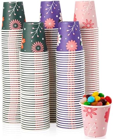 TV TOPVALUE 600 Pack 3 oz Paper Cups, Disposable Paper Bathroom Cups, Mouthwash Cups, Hot/Cold Drinking Cups for Party, Picnic,Travel and Events