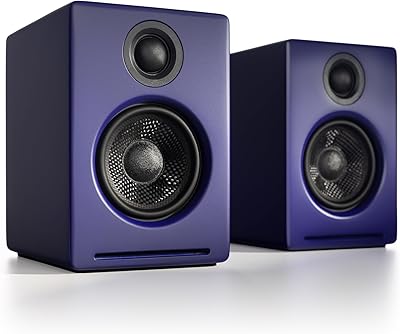 【国内正規品】Audioengine オーディオエンジン A2＋ワイヤレス・パワードスピーカー l Bluetooth aptX対応・24bit DACアンプ内蔵 (マットブルー)