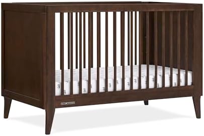 Delta Children Ollie 4-in-1 Convertible Crib - Greenguard Gold Certified, Walnut Espresso