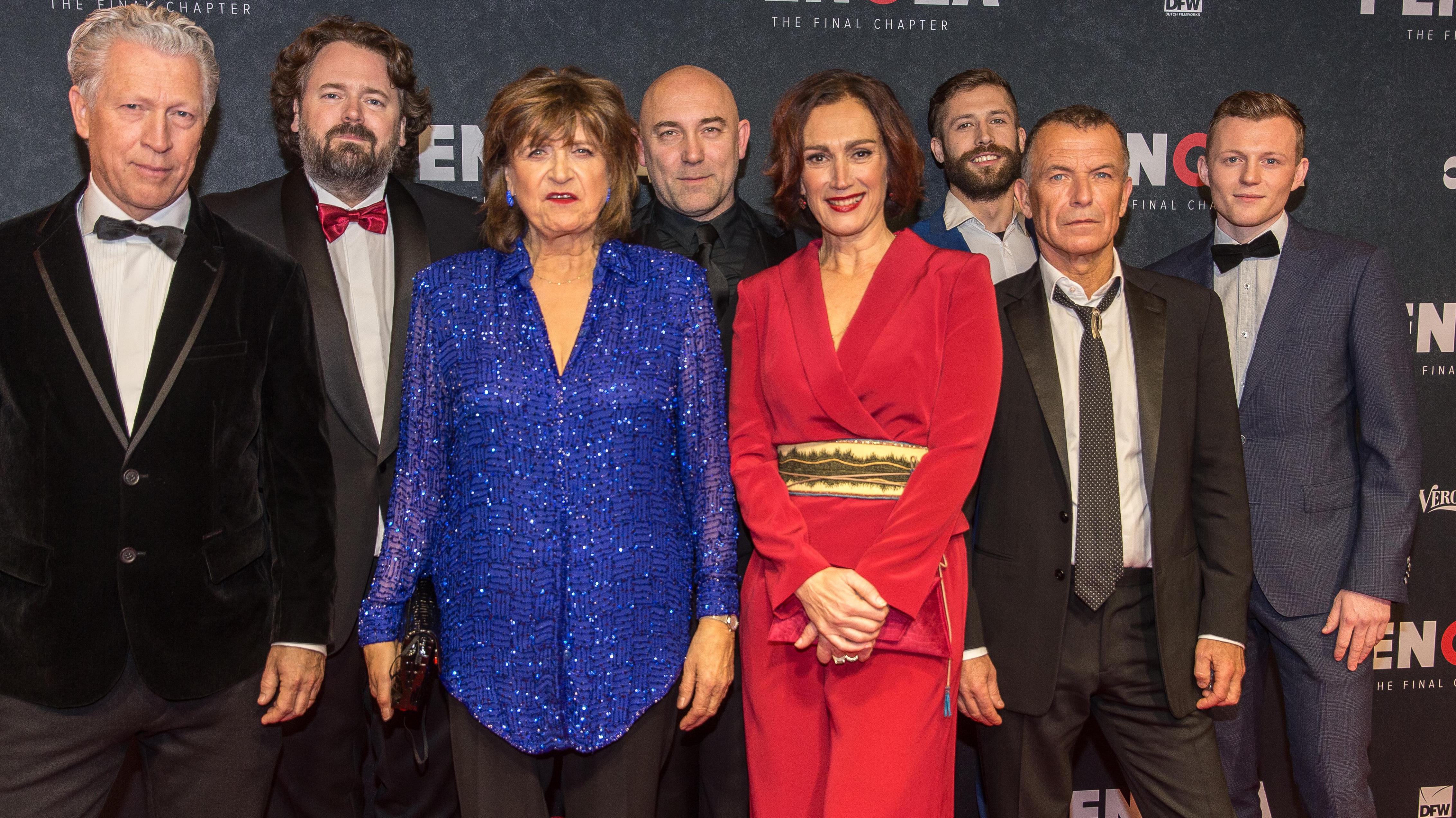 Hajo Bruins, Monic Hendrickx, Loek Peters, Raymond Thiry, Olga Zuiderhoek, Niels Gomperts, and Stijn Taverne at an event for Black Widow (2019)