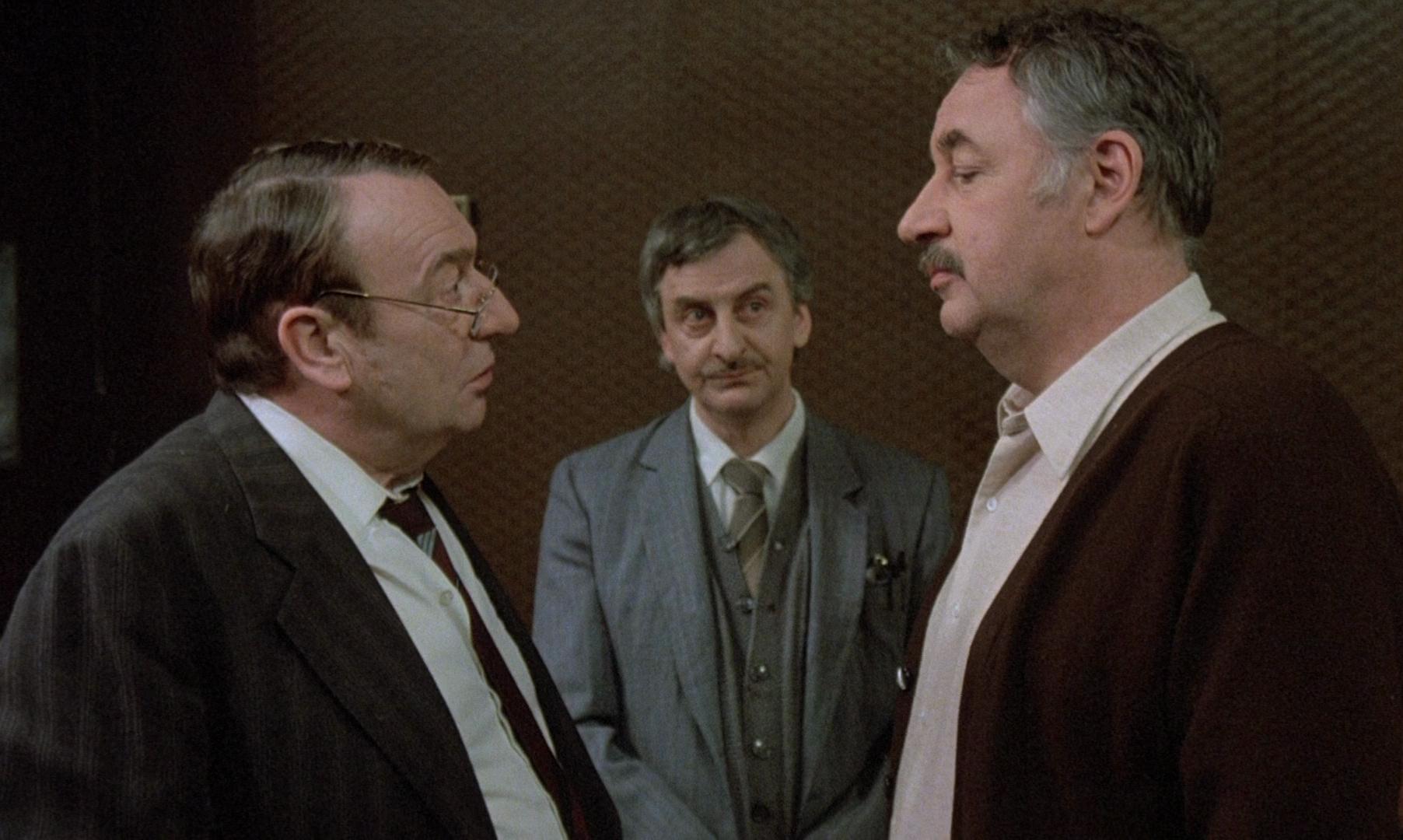 Julien Guiomar, Philippe Noiret, and Albert Simono in My New Partner (1984)