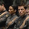 Jamie Bamber, Alessandro Juliani, and Kandyse McClure in Battlestar Galactica (2004)