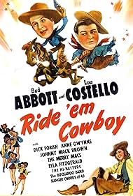 Bud Abbott, Lou Costello, and Anne Gwynne in Ride 'Em Cowboy (1942)