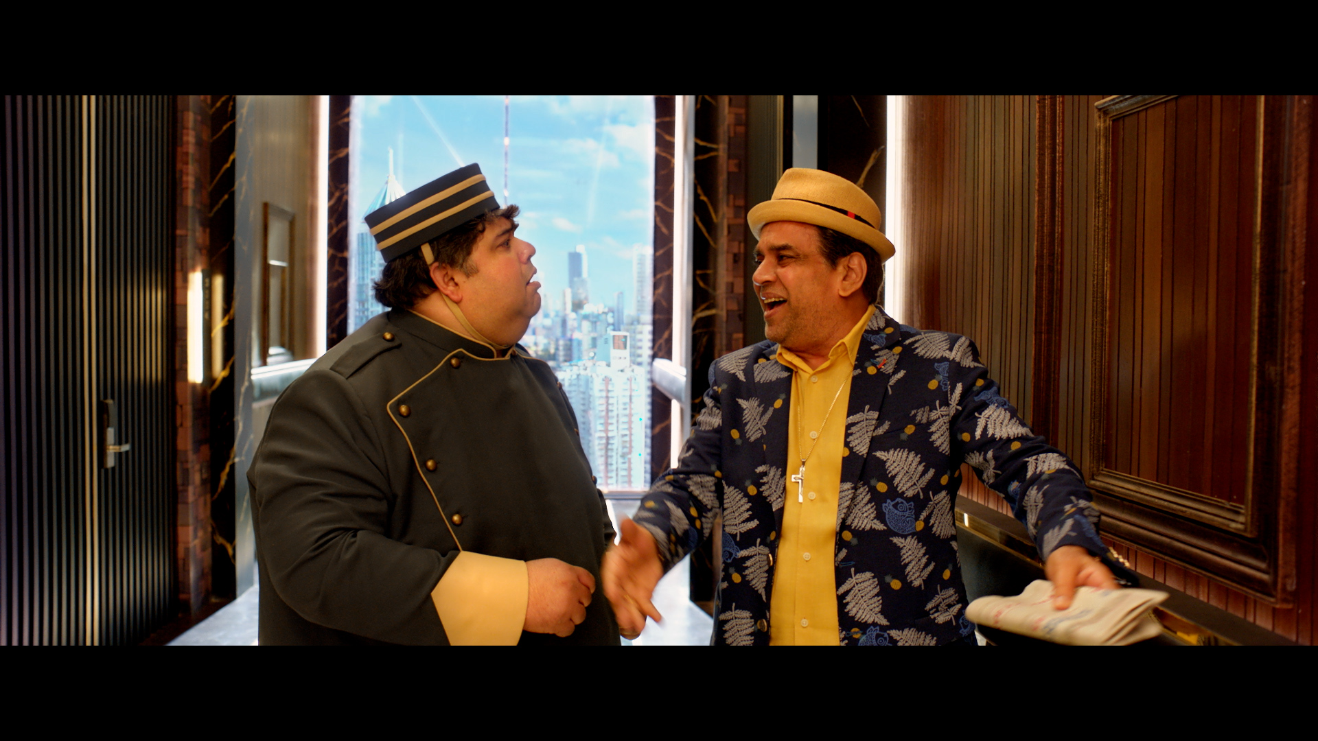 Rajat Rawail and Paresh Rawal in Coolie No. 1 (2020)