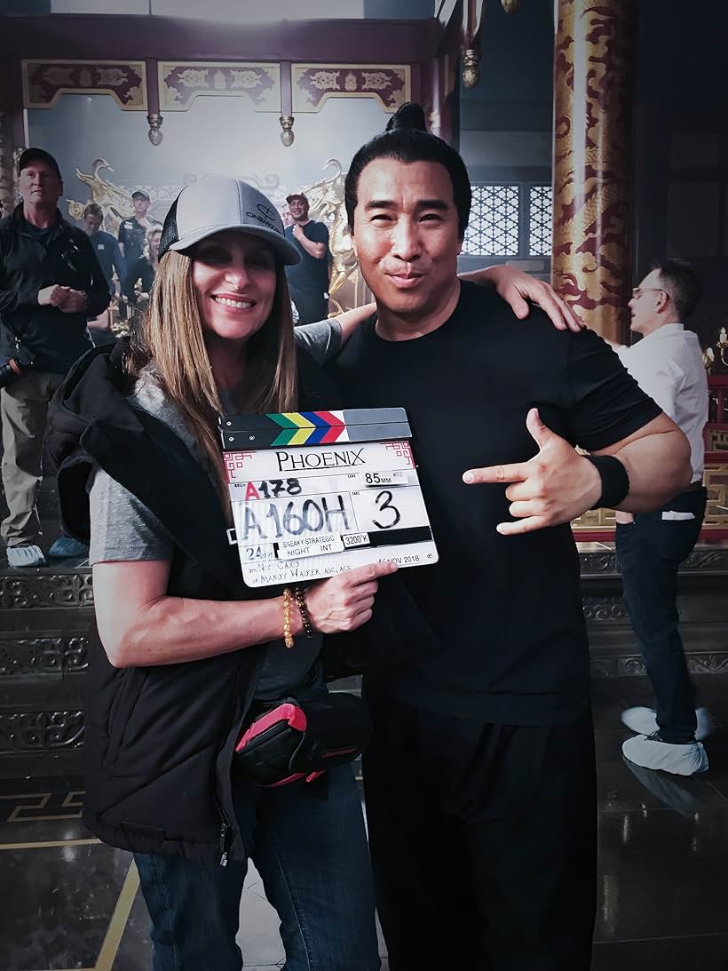 Director Niki Caro, Ron Yuan and  Producer Jason Reed on final Wrap day on “Mulan”