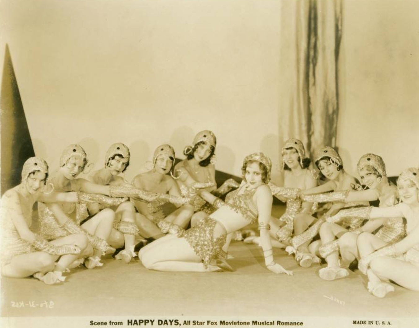 Miriam Hellman, Margaret La Marr, Vee Maule, Dorothy McNames, Catherine Navarro, Joan Navarro, Georgia Pembleton, Beverly Royde, Martha Lee Sparks, Hazel Sperling, Marjorie White, and Marbeth Wright in Happy Days (1929)