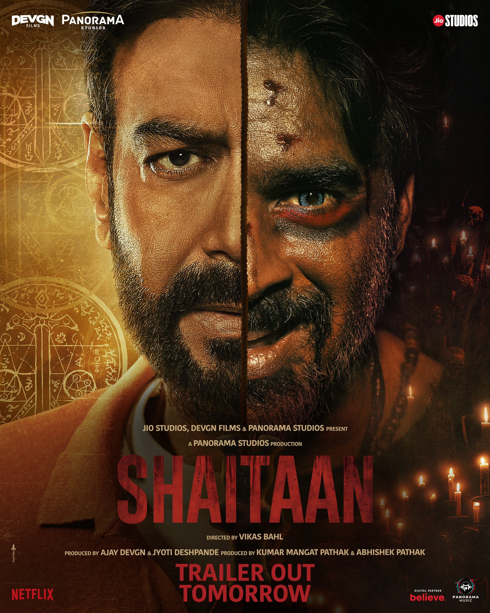 Ajay Devgn and Madhavan in Shaitaan (2024)