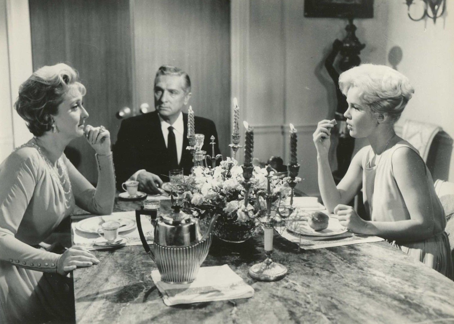 Tuesday Weld, Celeste Holm, and Stephen Bekassy in Bachelor Flat (1961)