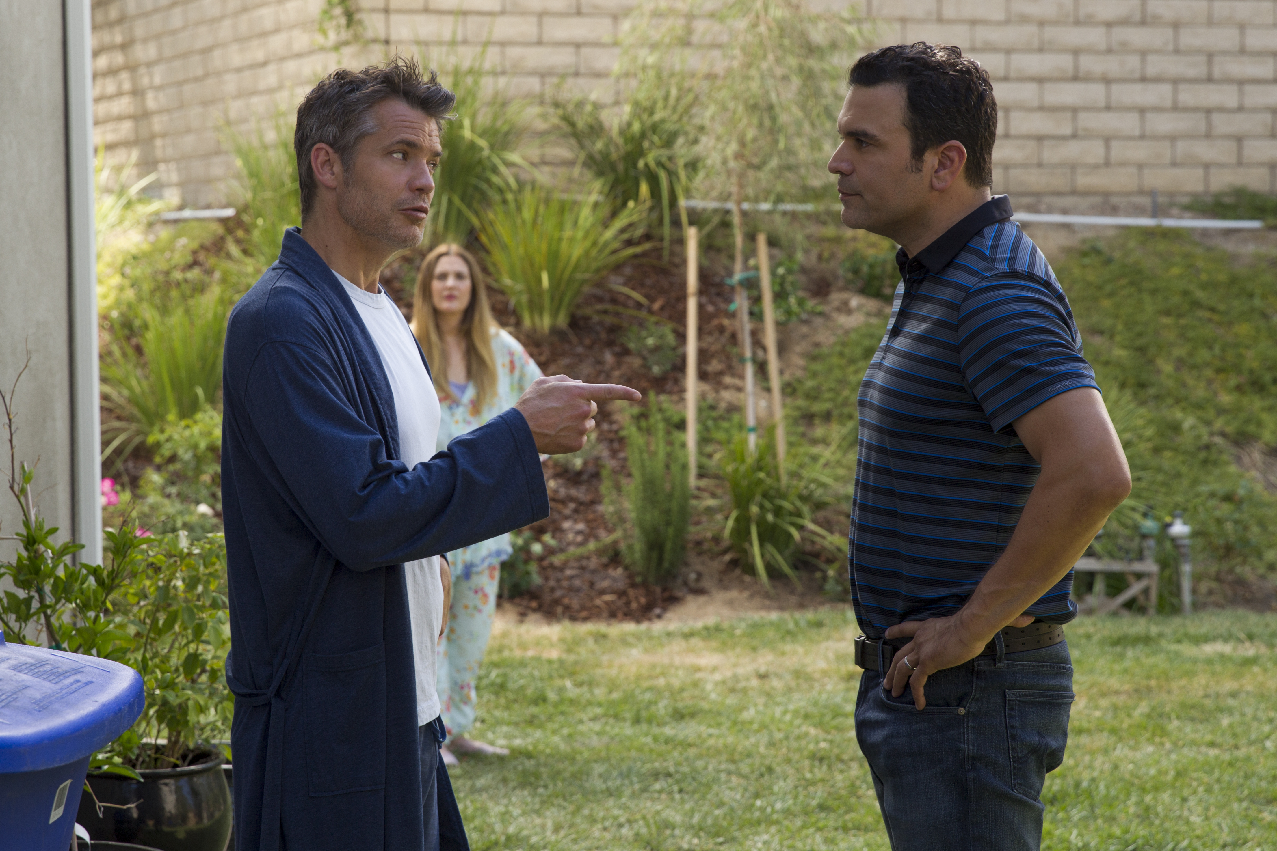 Drew Barrymore, Ricardo Chavira, and Timothy Olyphant in Santa Clarita Diet (2017)