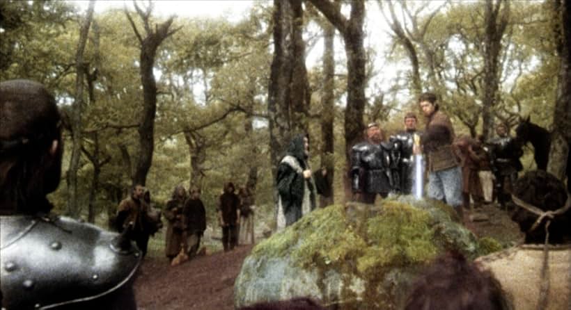 Niall O'Brien, Clive Swift, and Nigel Terry in Excalibur (1981)