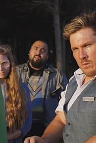 Deborah Findlay, Harry Peacock, Marc Wootton, Jessie Cave, and Asim Chaudhry in High & Dry (2015)