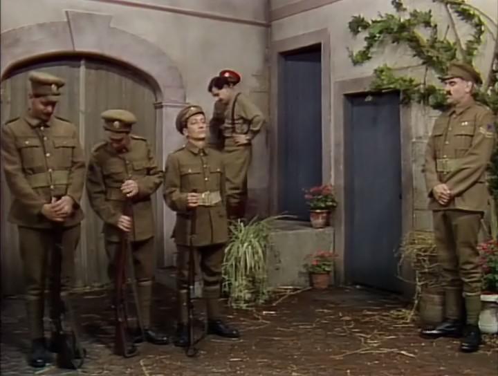 Rowan Atkinson, Lee Cornes, Paul Mark Elliott, Stephen Frost, and Jeremy Gittins in Blackadder Goes Forth (1989)