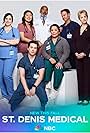 David Alan Grier, Josh Lawson, Wendi McLendon-Covey, Kaliko Kauahi, Allison Tolman, Mekki Leeper, and Kahyun Kim in St. Denis Medical (2024)