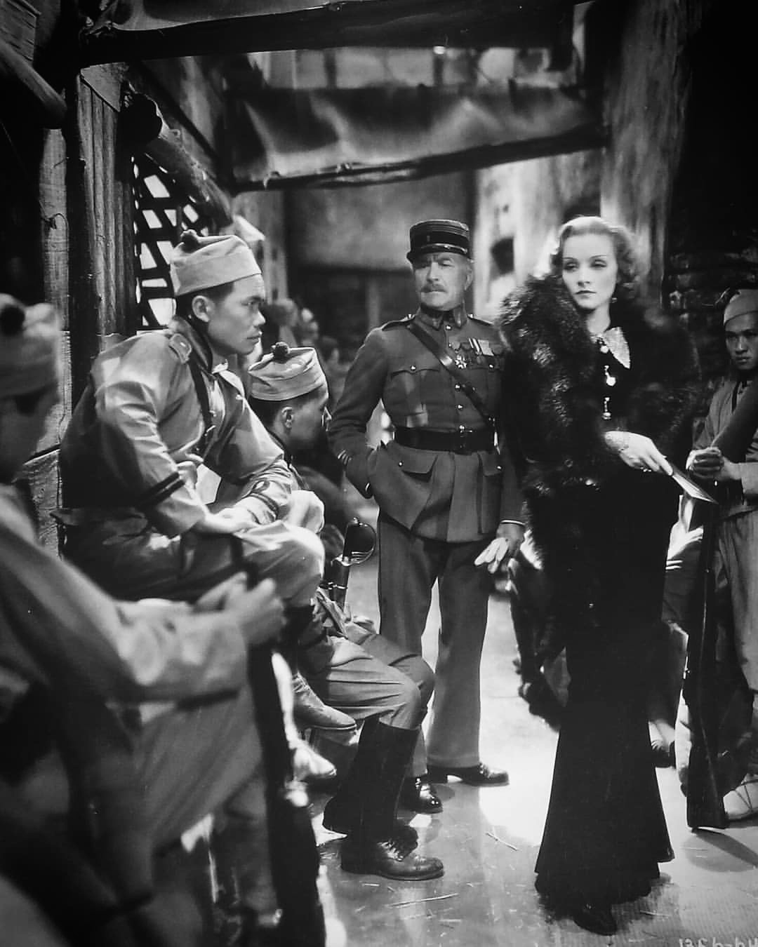 Marlene Dietrich and Emile Chautard in Shanghai Express (1932)