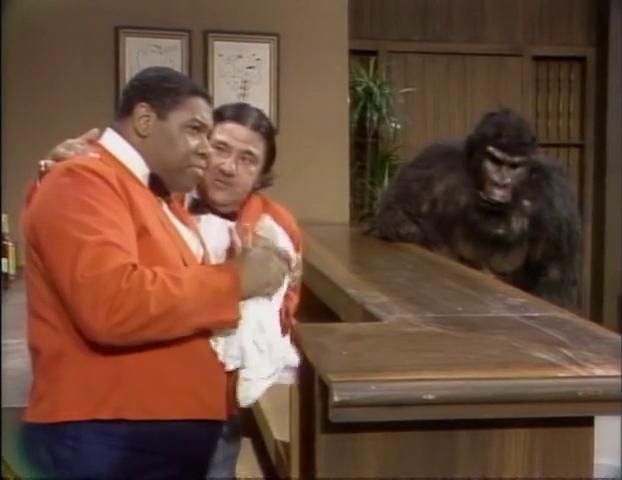 Buddy Hackett and Johnny Brown in Rowan & Martin's Laugh-In (1967)