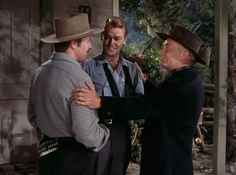 Alan Ladd, William Demarest, and Robert Preston in Whispering Smith (1948)