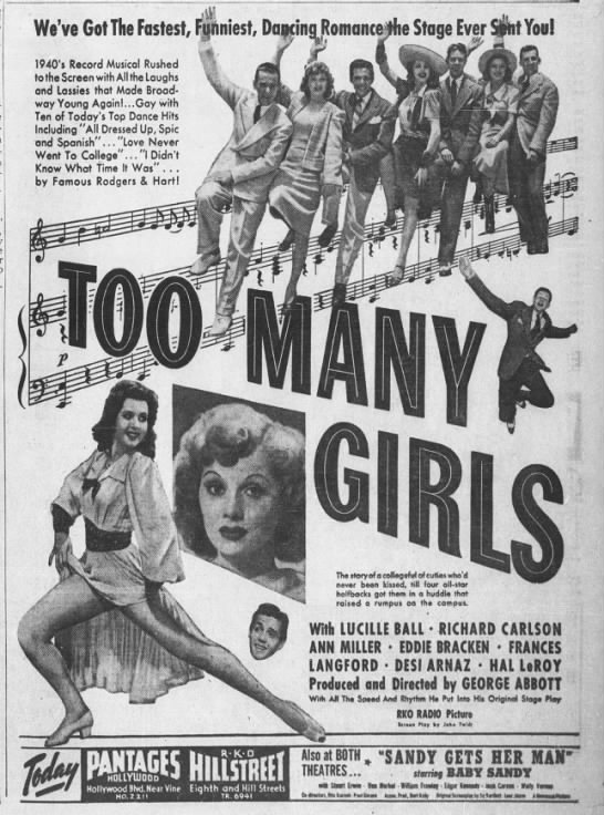 Too Many Girls (1940)