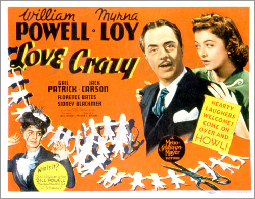 Myrna Loy and William Powell in Love Crazy (1941)