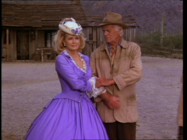 Angie Dickinson and Richard Widmark in Once Upon a Texas Train (1988)