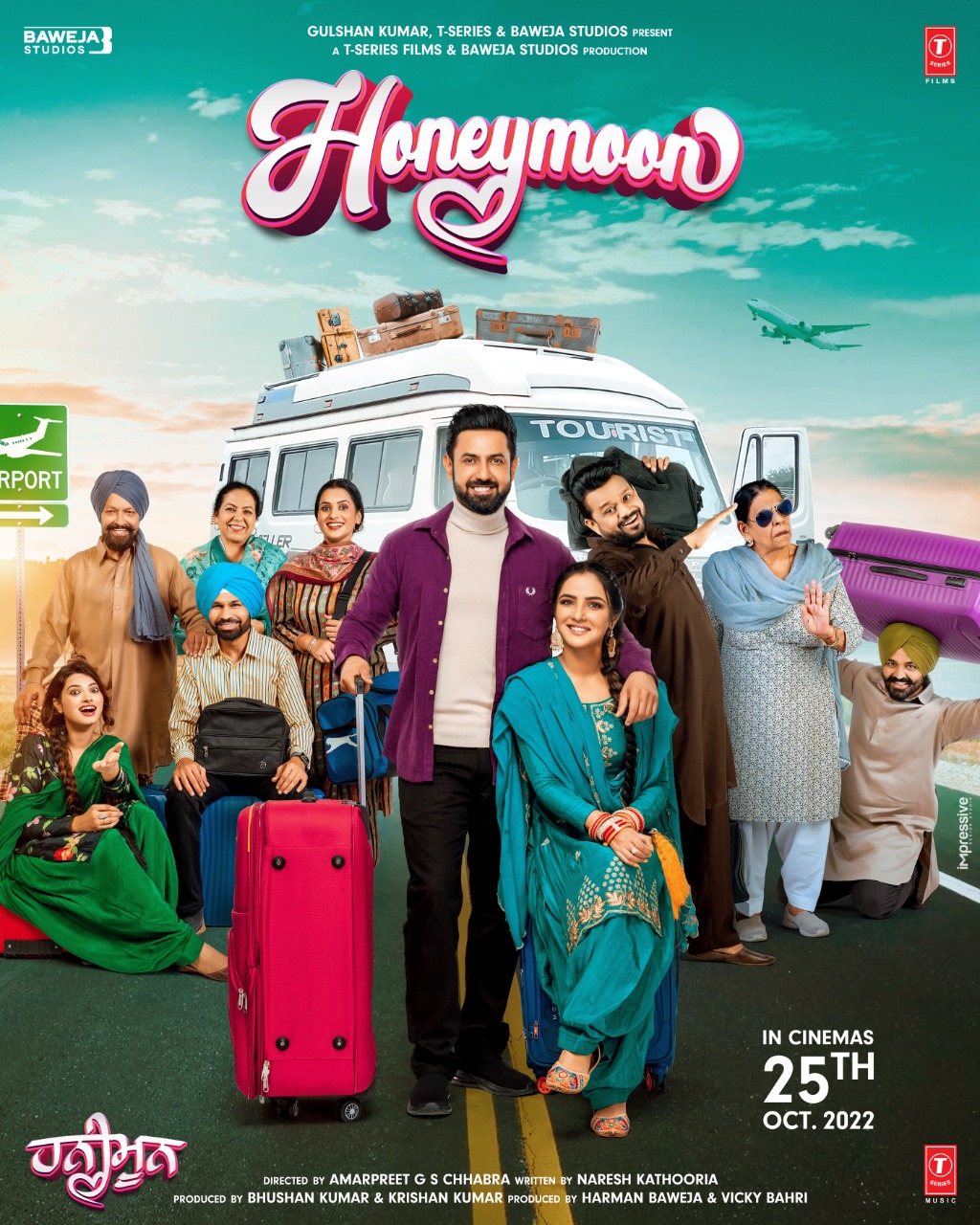 Gippy Grewal and Jasmin Bhasin in Honeymoon (2022)