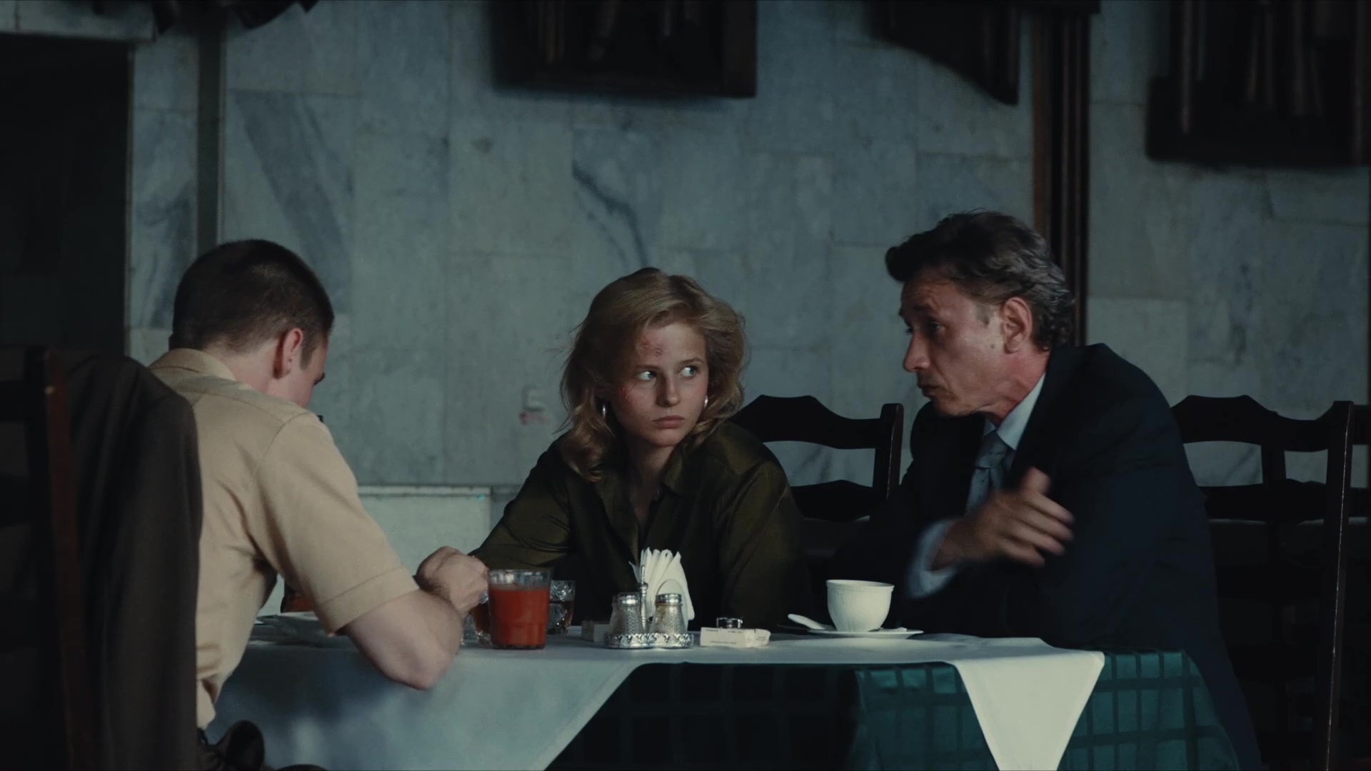 Ivan Yankovskiy, Aleksandr Yatsenko, and Aleksandra Bortich in Fisher (2023)