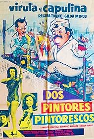 Marco Antonio Campos, Miguel Córcega, Gaspar Henaine, Gilda Mirós, and Regina Torné in Dos pintores pintorescos (1967)