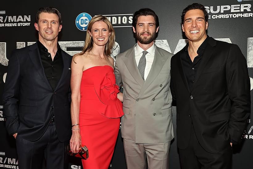 Will Reeve, Matthew Reeve, Alexandra Reeve Givens, and David Corenswet at an event for Super/Man: The Christopher Reeve Story (2024)