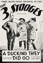 Moe Howard, Larry Fine, and Curly Howard in A Ducking They Did Go (1939)