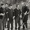 Moe Howard, Larry Fine, and Curly Howard in Uncivil Warriors (1935)